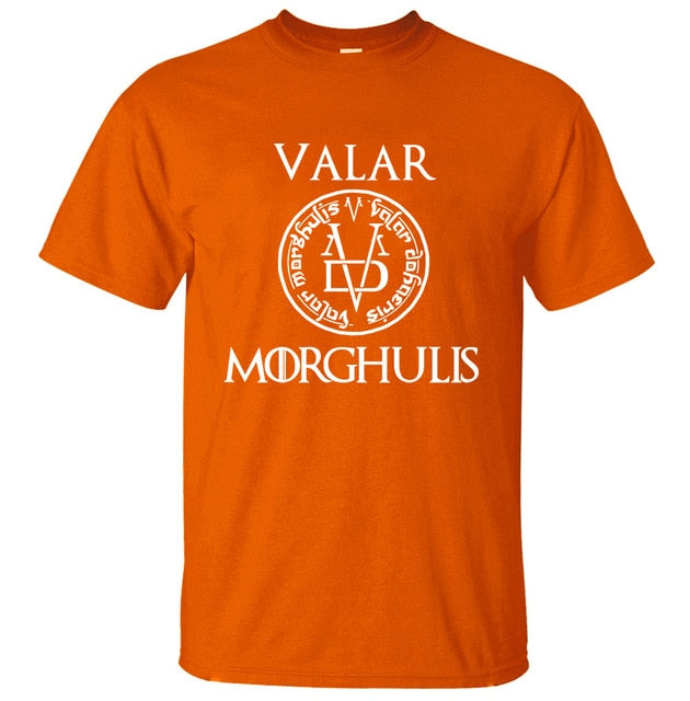 2019 Summer Tshirt Men Valar Morgulis All Men Must Die Valyrian Game of Thrones T Shirts Casual 100% Cotton Men's Tops Tees