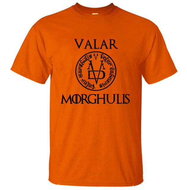 2019 Summer Tshirt Men Valar Morgulis All Men Must Die Valyrian Game of Thrones T Shirts Casual 100% Cotton Men's Tops Tees