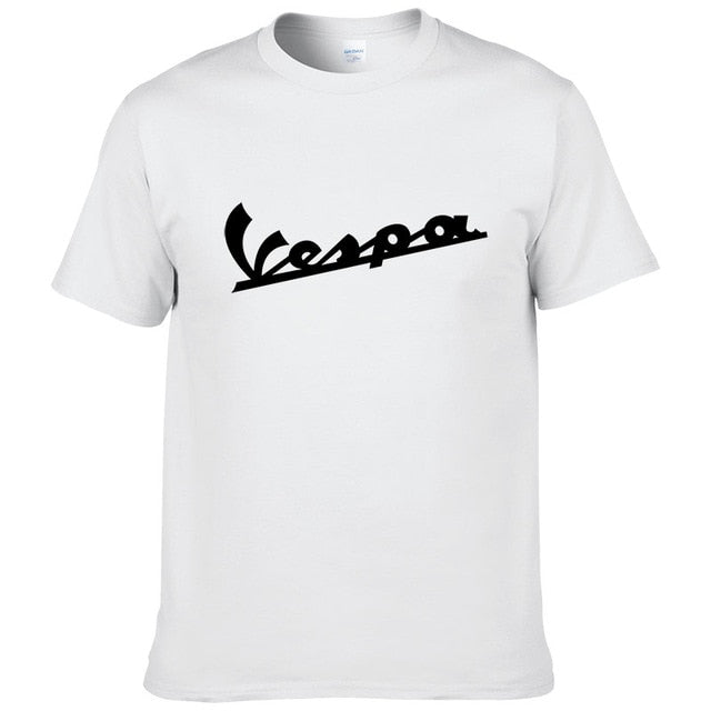 Vespa T Shirt Men 2017 Funny Vespa T-shirt 100% Cotton Summer Short Sleeve Round Neck Tees Male #194