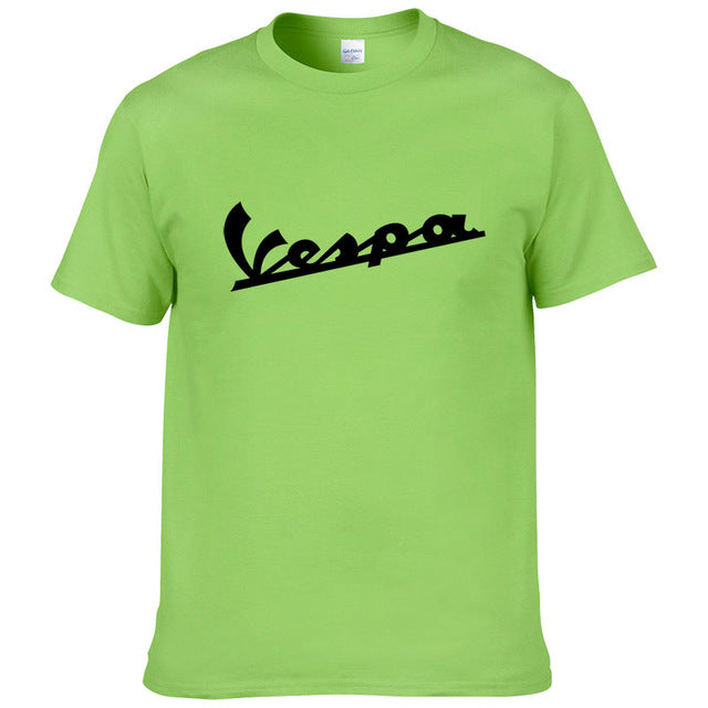 Vespa T Shirt Men 2017 Funny Vespa T-shirt 100% Cotton Summer Short Sleeve Round Neck Tees Male #194