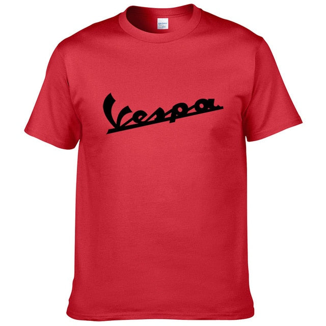 Vespa T Shirt Men 2017 Funny Vespa T-shirt 100% Cotton Summer Short Sleeve Round Neck Tees Male #194