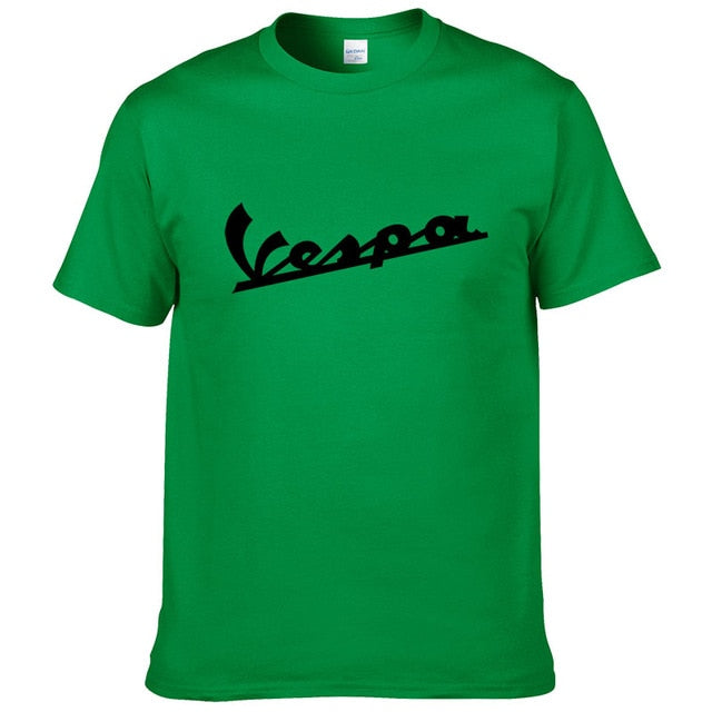 Vespa T Shirt Men 2017 Funny Vespa T-shirt 100% Cotton Summer Short Sleeve Round Neck Tees Male #194