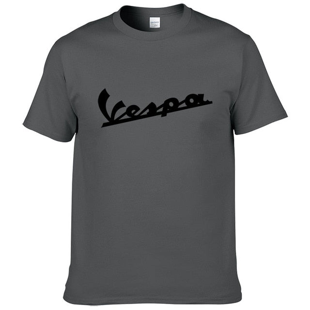 Vespa T Shirt Men 2017 Funny Vespa T-shirt 100% Cotton Summer Short Sleeve Round Neck Tees Male #194