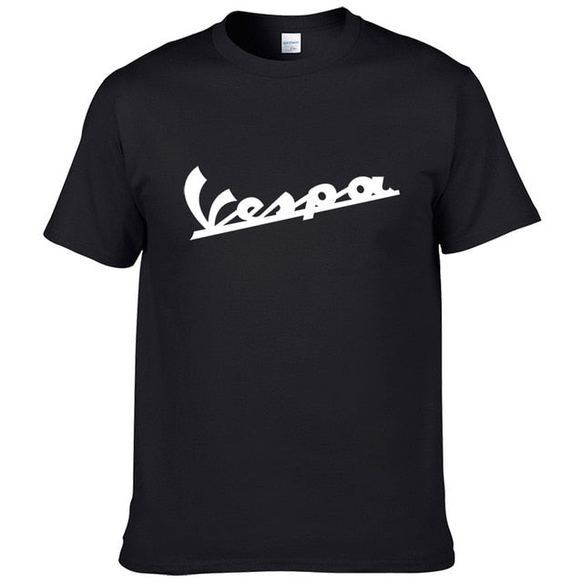 Vespa T Shirt Men 2017 Funny Vespa T-shirt 100% Cotton Summer Short Sleeve Round Neck Tees Male #194