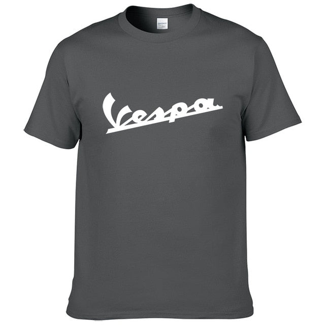 Vespa T Shirt Men 2017 Funny Vespa T-shirt 100% Cotton Summer Short Sleeve Round Neck Tees Male #194