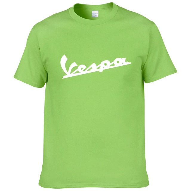 Vespa T Shirt Men 2017 Funny Vespa T-shirt 100% Cotton Summer Short Sleeve Round Neck Tees Male #194