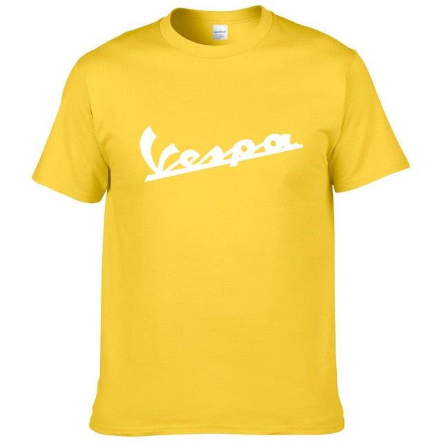 Vespa T Shirt Men 2017 Funny Vespa T-shirt 100% Cotton Summer Short Sleeve Round Neck Tees Male #194