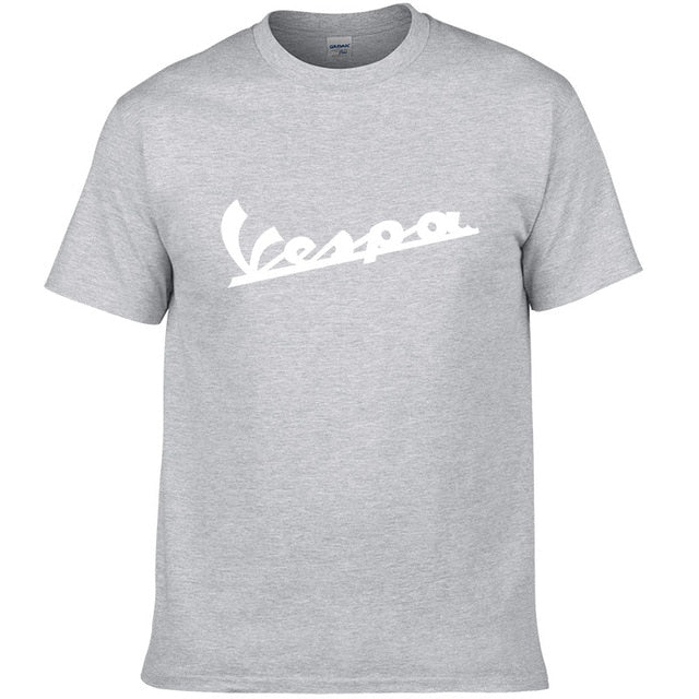 Vespa T Shirt Men 2017 Funny Vespa T-shirt 100% Cotton Summer Short Sleeve Round Neck Tees Male #194