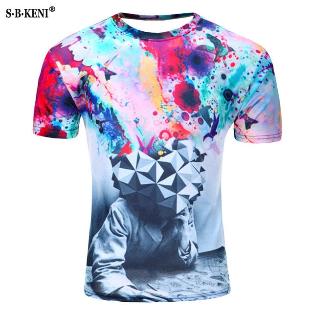 The New t shirts Fashion 3D t shirt With Print Design of vertigo tshirt Male Loose Streetwear t shirt men Tops Men's t-shirt