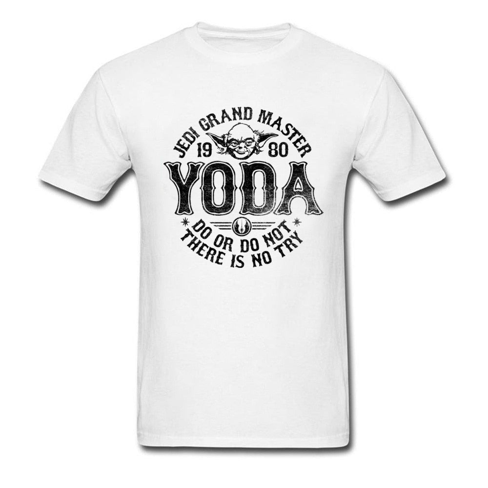 Jedi Grand Master Yoda Star Wars T Shirt Retro Darth Vader Last Jedi Starwars Tshirts Mens 1980 Galactic Empire White T Shirt