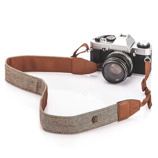 Universal Camera Shoulder Neck Strap Adjustable Cotton Leather Belt For Sony Canon Nikon DSLR Cameras Strap Accessories Part