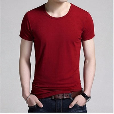 KOSMO MASA O-neck Black Men T-shirt Cotton Slim Summer T Shirt Male Short Sleeves Casual Tshirts Plus Size 5XL for Men MC0343