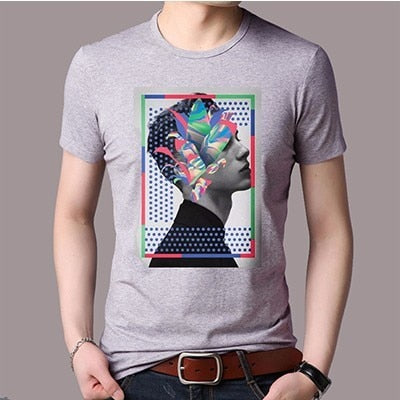 KOSMO MASA T Shirt Men Cotton 100 5XL O-neck Solid Short Summer Casual Men T-shirt White Funny Print Tshirt Men Plus Size MC0347