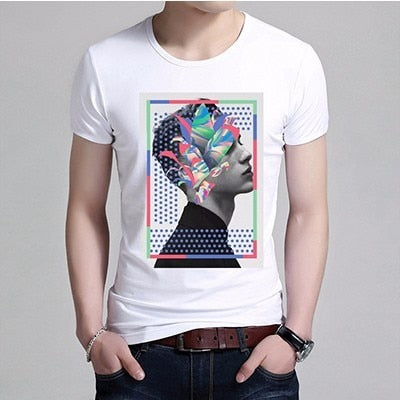 KOSMO MASA T Shirt Men Cotton 100 5XL O-neck Solid Short Summer Casual Men T-shirt White Funny Print Tshirt Men Plus Size MC0347