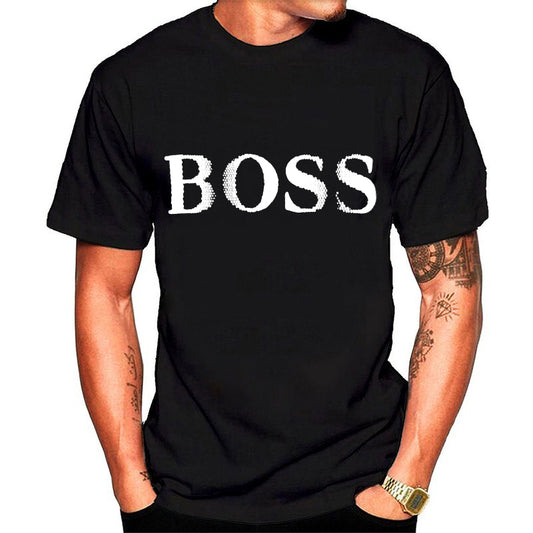 Milinsus Brand T Shirt Men 2018 New Fashion Boss Letter Printed Fashionable Round Neck T-shirts Men's Short Sleeve tshirt Jersey