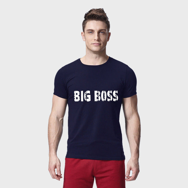 Milinsus Brand T Shirt Men 2018 New Fashion Boss Letter Printed Fashionable Round Neck T-shirts Men's Short Sleeve tshirt Jersey