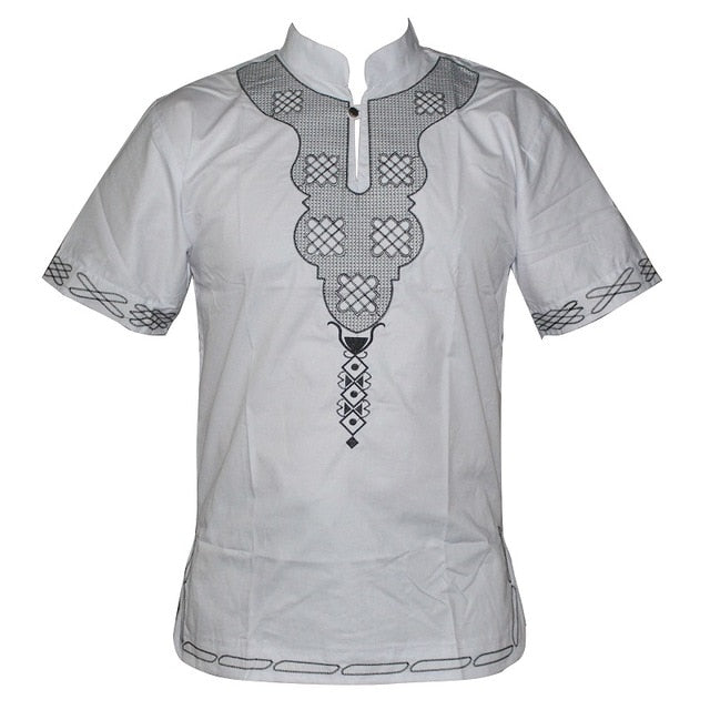 Dashikiage Men's Embroidery Wonderful Colors Traditional Mali African Vintage Top