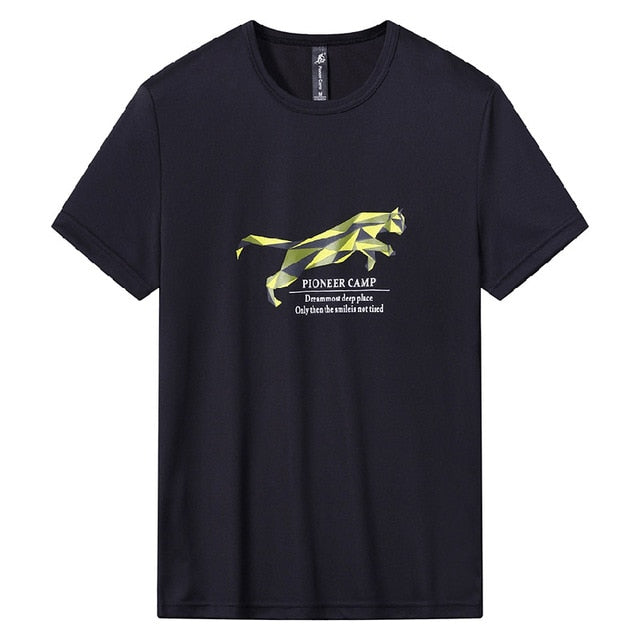 Pioneer Camp 2019 New Men T-shirts Fashion Animal Giraffe Print t shirt Men's Male Tops Short Sleeve Summer Casual Tee shirt