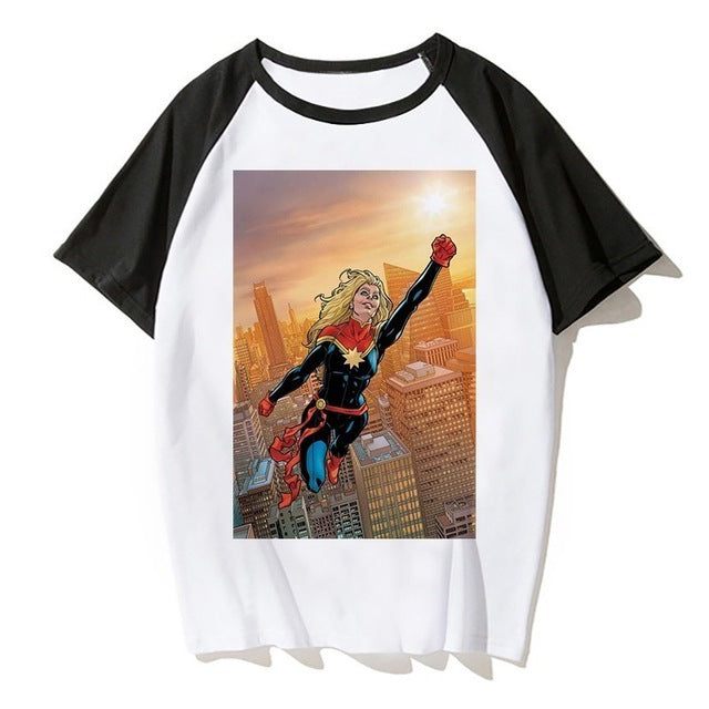 Newest Carol Danvers Captain Marvel 2019 T Shirt Men Tshirt Boy T-shirt America Camisas Men/women Male Streetwear Hiphop Clothes