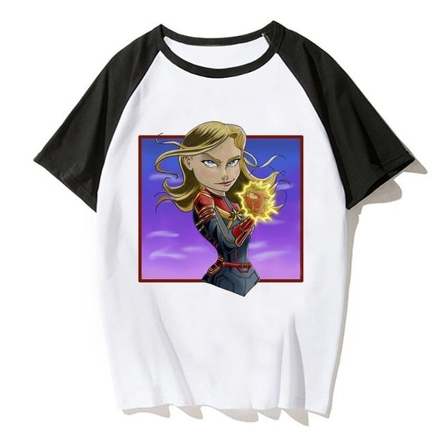 Newest Carol Danvers Captain Marvel 2019 T Shirt Men Tshirt Boy T-shirt America Camisas Men/women Male Streetwear Hiphop Clothes