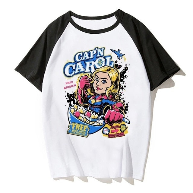 Newest Carol Danvers Captain Marvel 2019 T Shirt Men Tshirt Boy T-shirt America Camisas Men/women Male Streetwear Hiphop Clothes