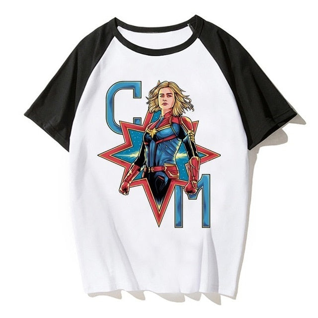 Newest Carol Danvers Captain Marvel 2019 T Shirt Men Tshirt Boy T-shirt America Camisas Men/women Male Streetwear Hiphop Clothes