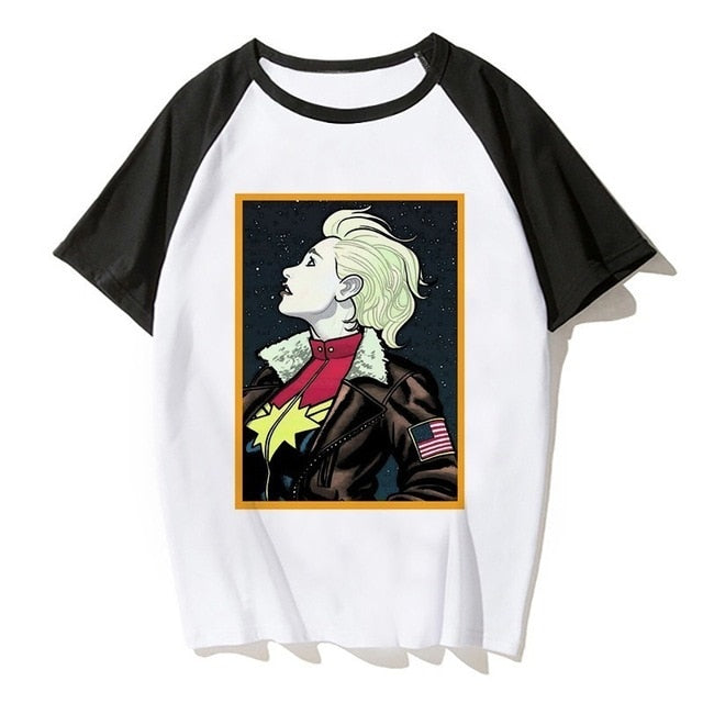 Newest Carol Danvers Captain Marvel 2019 T Shirt Men Tshirt Boy T-shirt America Camisas Men/women Male Streetwear Hiphop Clothes